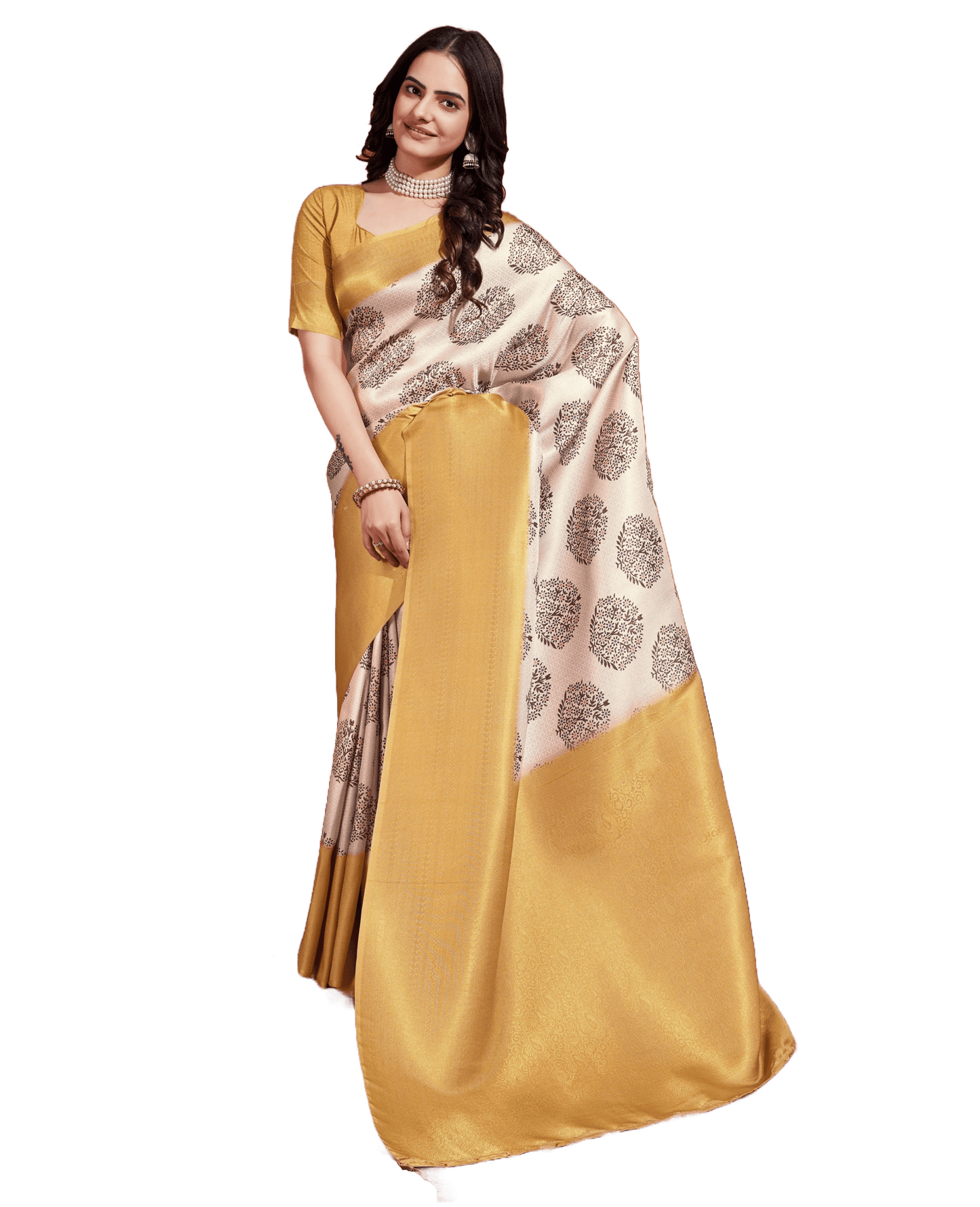 Regal Orange Trending Soft Banarasi Silk Saree