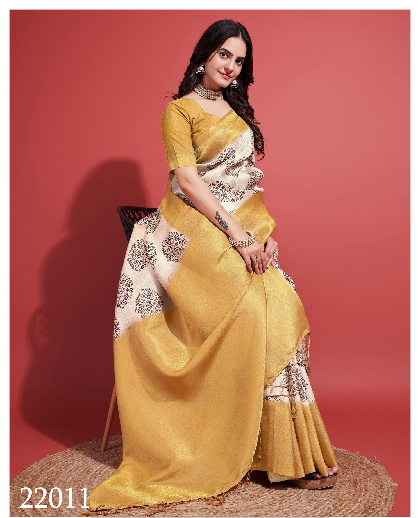 Regal Orange Trending Soft Banarasi Silk Saree