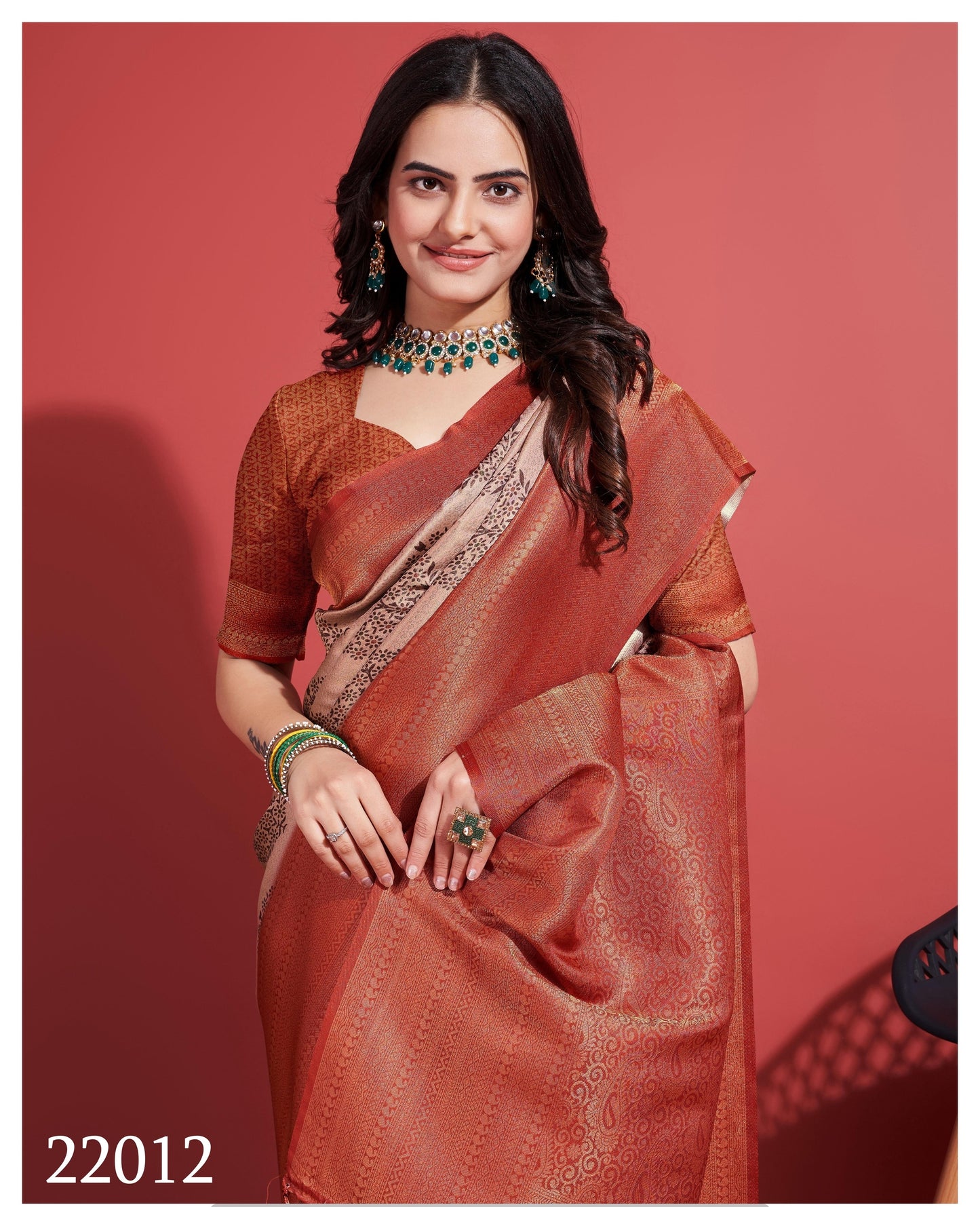 Latest Radiant Orange Soft Banarasi Silk Saree