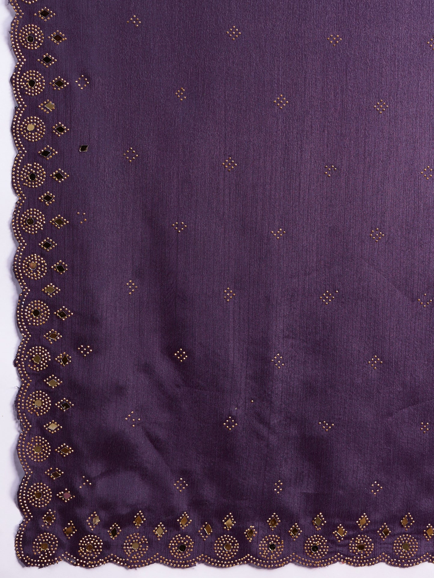 Purple Two-Tone Shaded Chinnon Saree