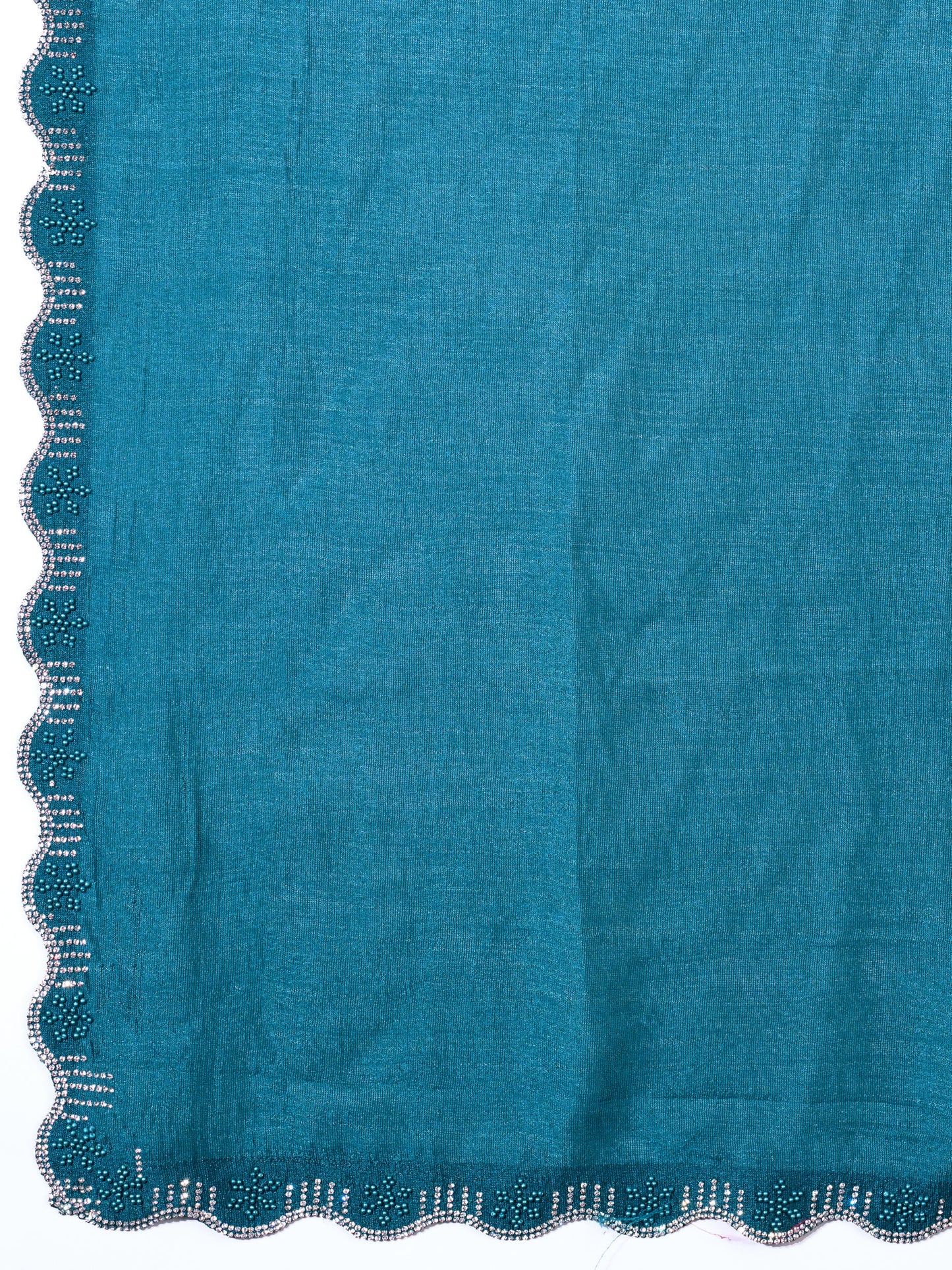 Graceful Khadi Shimmer Saree – Shimmering Peacock Green