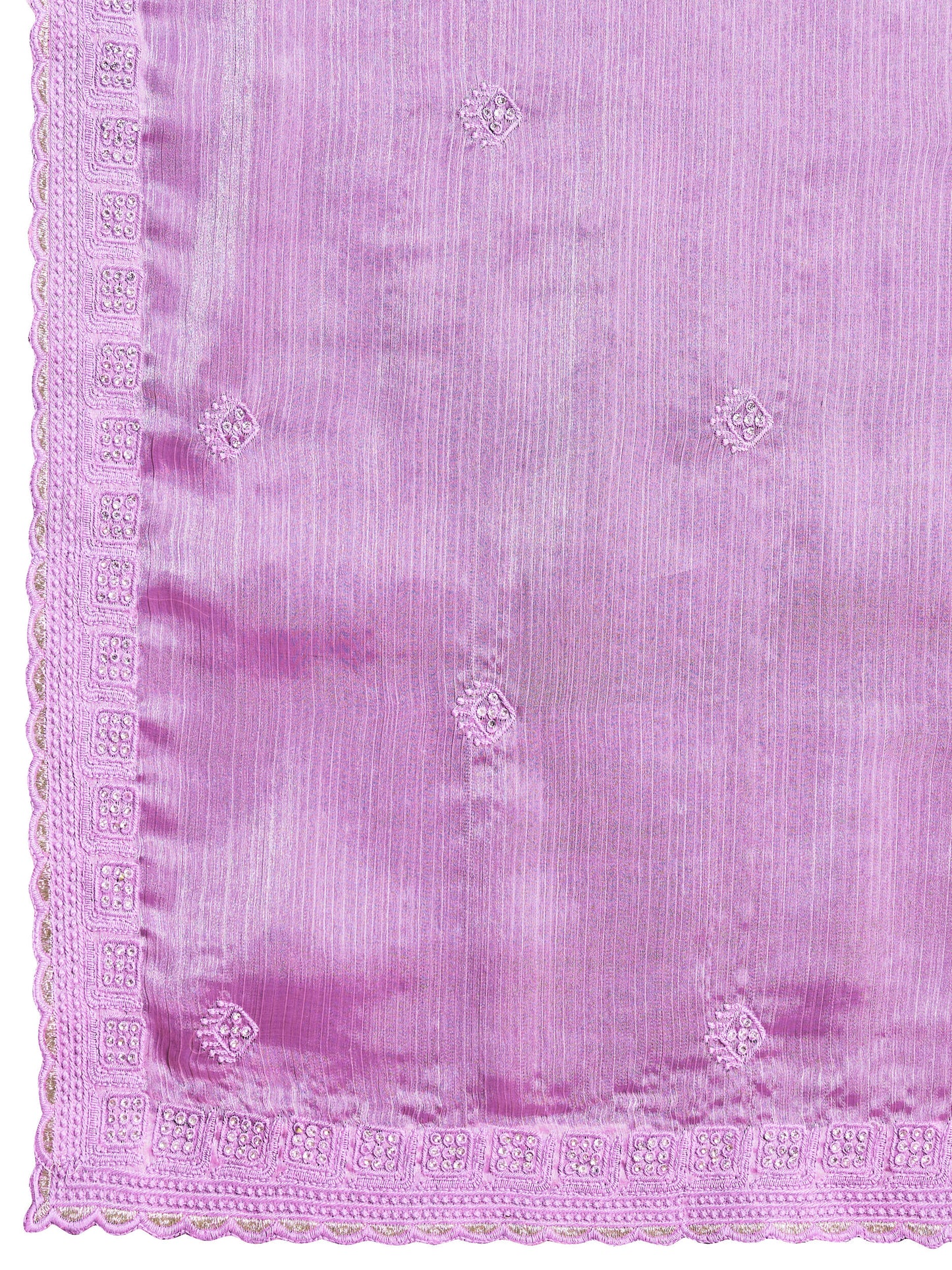 Luxurious Soft Tissue Burberry Saree – Shiny Purple