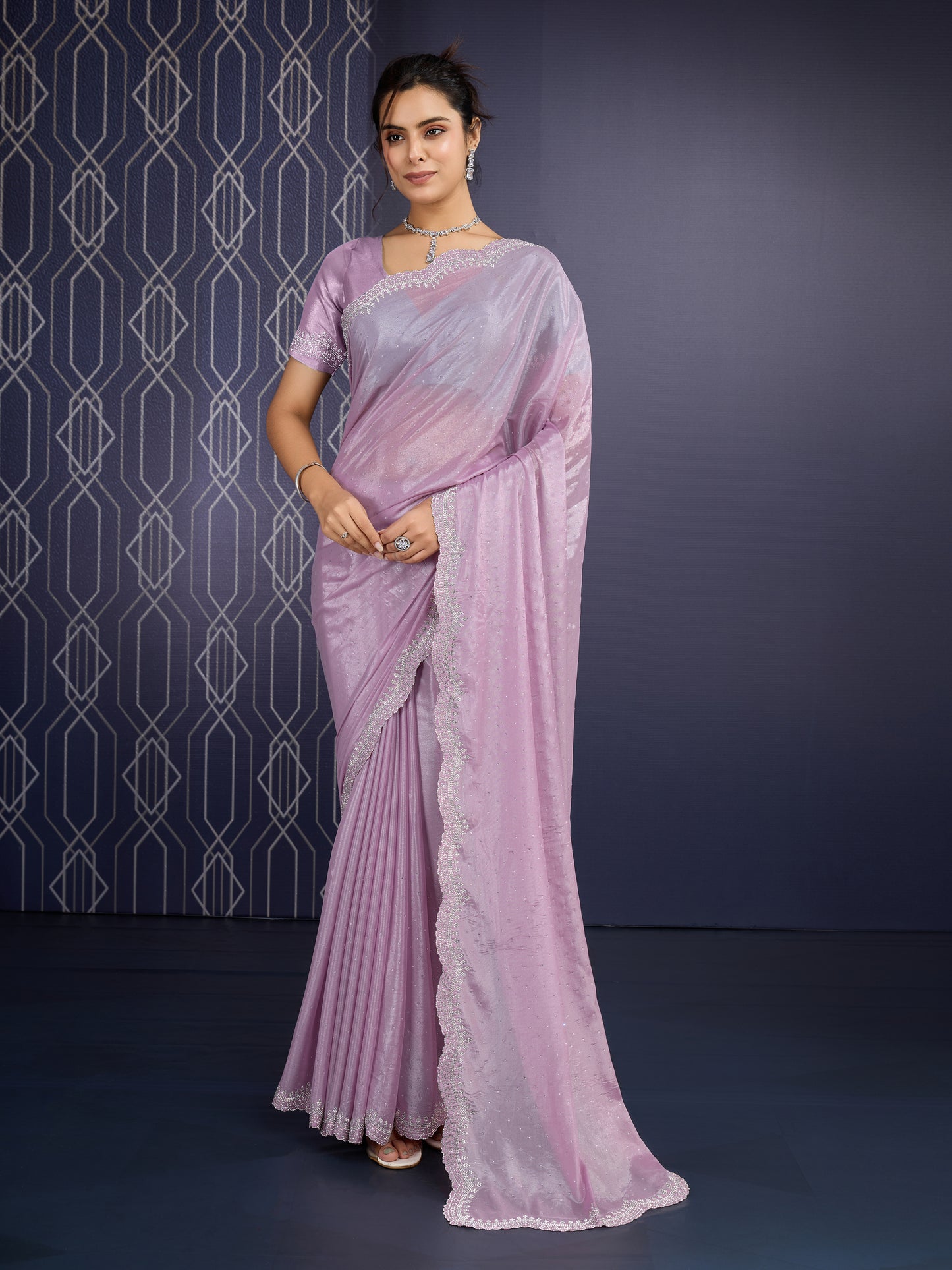 Trending Pastel Lavender Saree