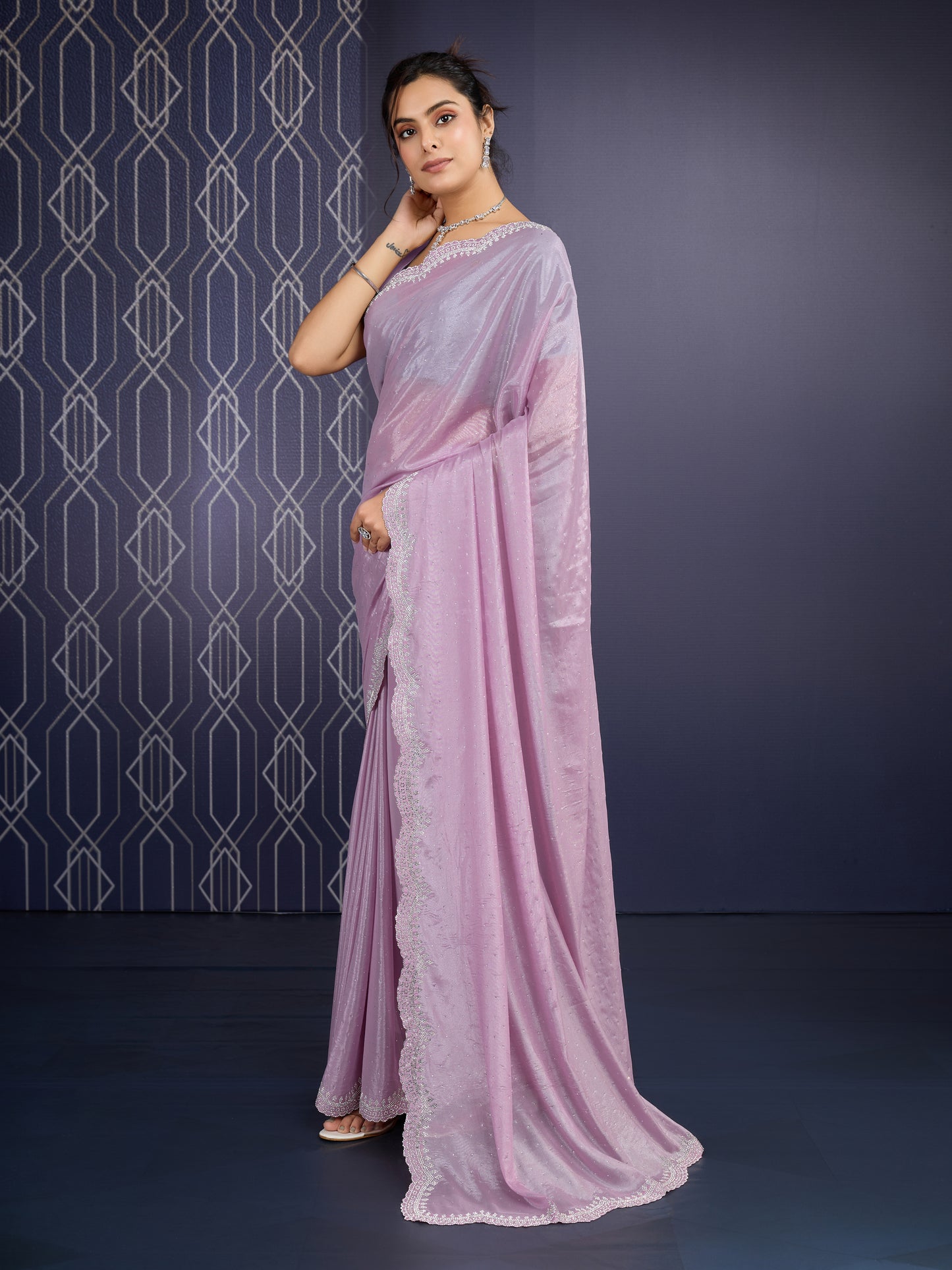 Trending Pastel Lavender Saree