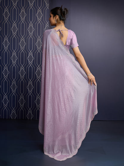 Trending Pastel Lavender Saree