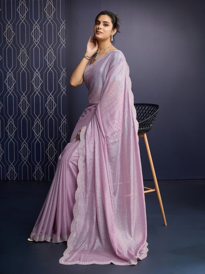 Trending Pastel Lavender Saree