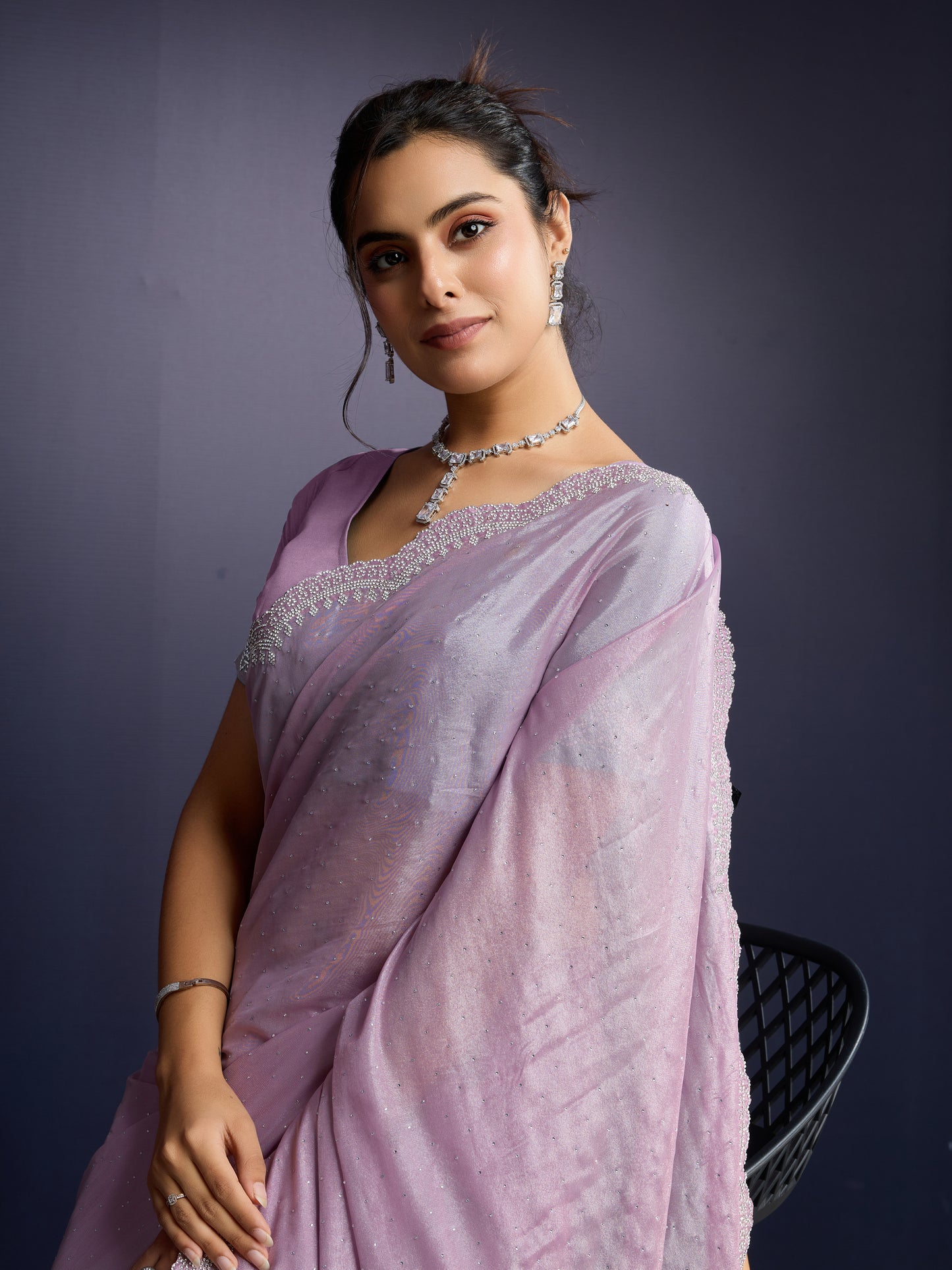 Trending Pastel Lavender Saree