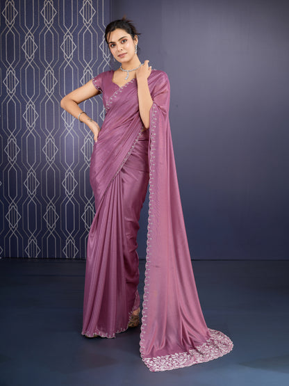 Trending Luxury Rich Wine Saree