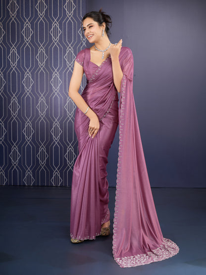 Trending Luxury Rich Wine Saree