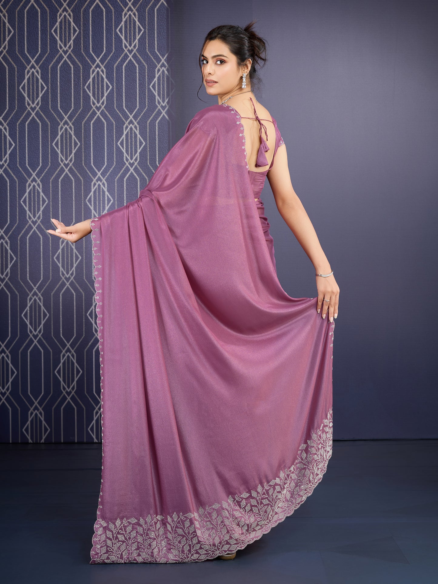 Trending Luxury Rich Wine Saree