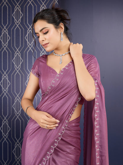 Trending Luxury Rich Wine Saree